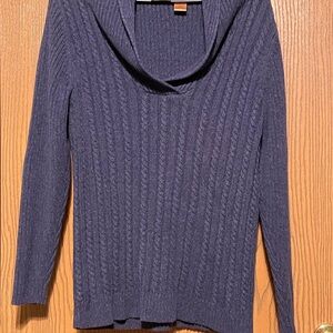 Northcrest Navy Cowl Neck Sweater